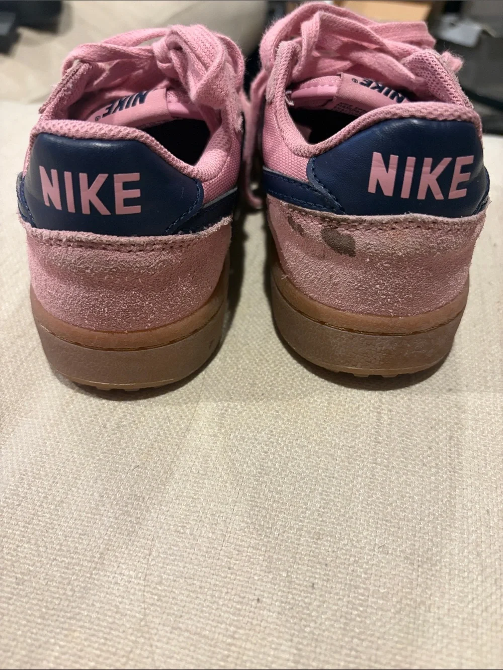 nike field general '82 bubblegum pink/navy suede sz 4y